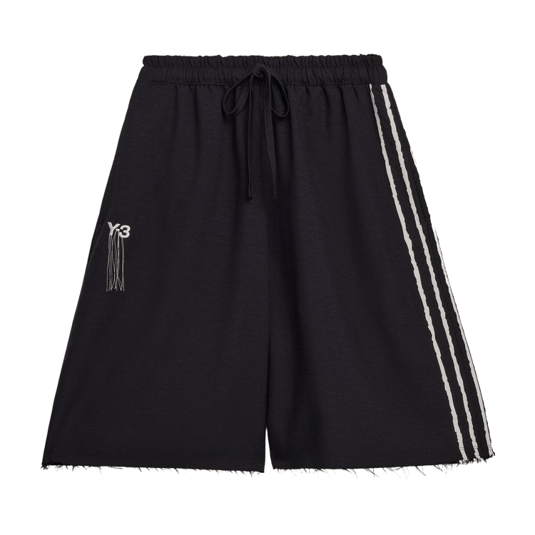Y-3 Sport Uniform Raw Cut 3-Stripes Shorts "Black"