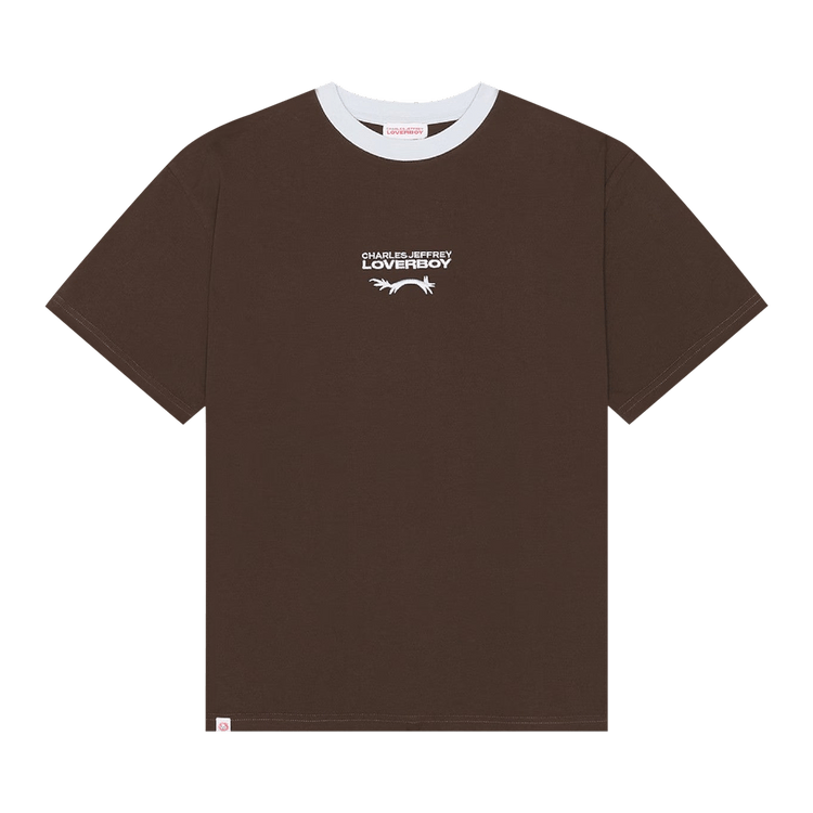 Charles Jeffrey Loverboy Logo Tee "Brown/Light Blue"