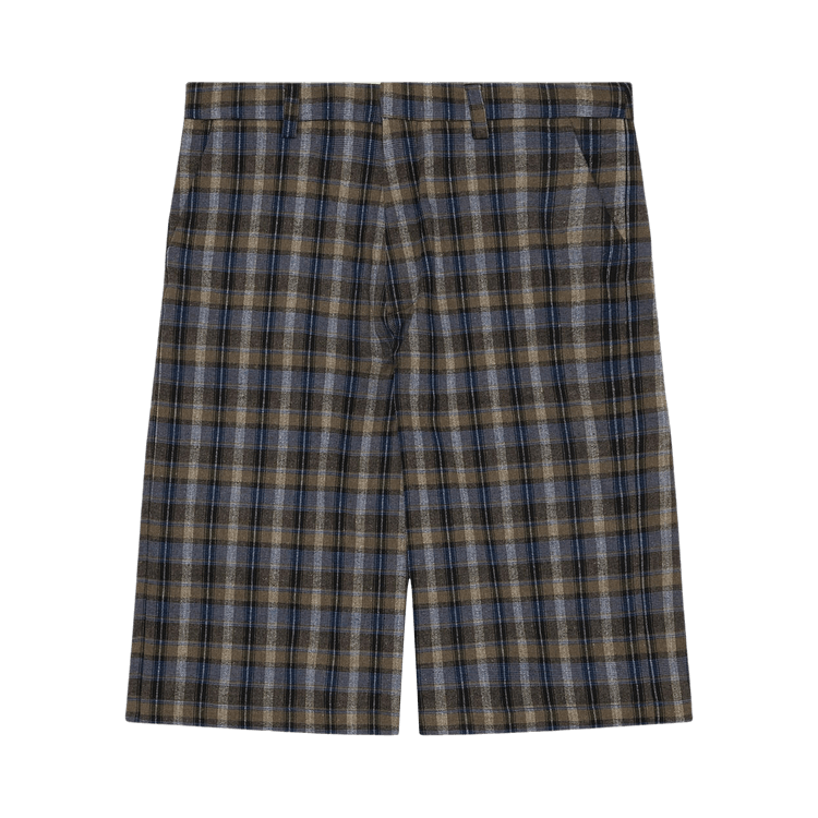 ERL Check Woven Shorts "Grey"