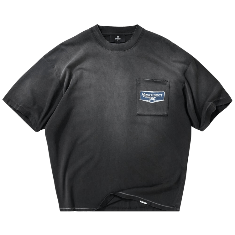 Represent Clo Nothing Faster T-Shirt "Stained Black"