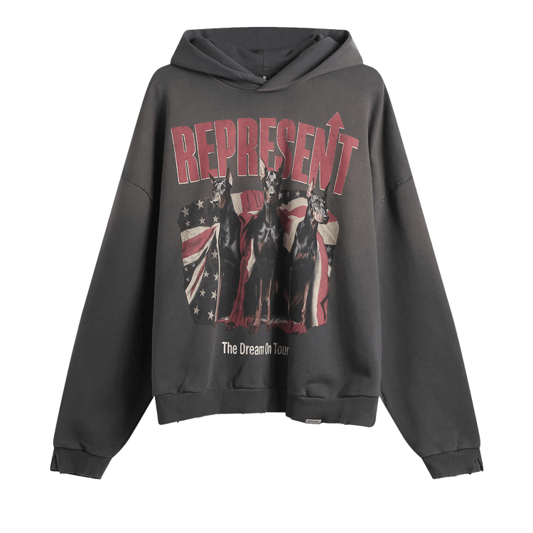 Represent Clo American Dream Tour Hoodie "Sun Fade Grey"
