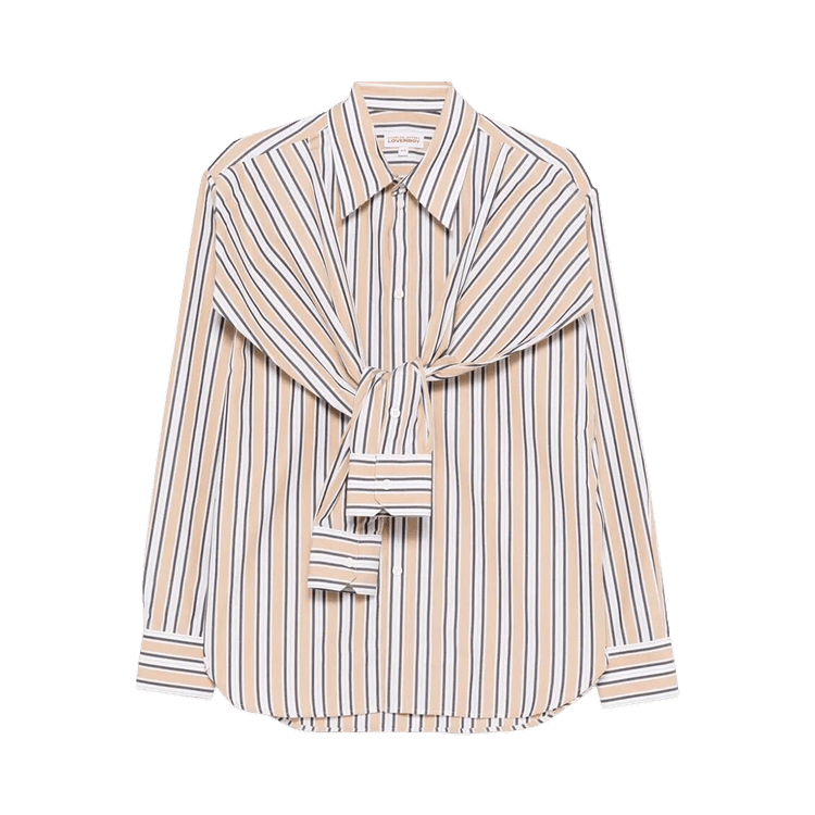 Charles Jeffrey Loverboy Hold Me Shirt "Beige Stripe"