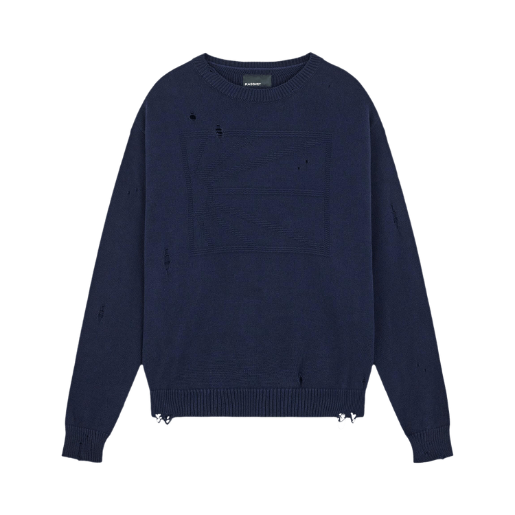 Rassvet Statement Knit Sweater "Dark Navy"