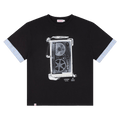 Charles Jeffrey Loverboy Abbey Road Turn Up Tee "Black/Blue Stripe"