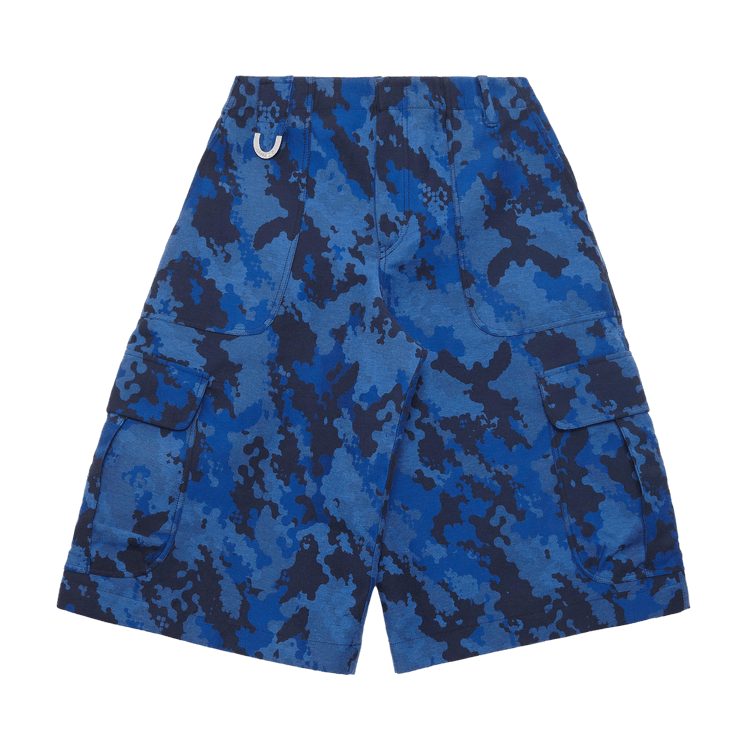 3.PARADIS Jacquard Dove-Camo Cargo Shorts "Jacquard Blue Camo"