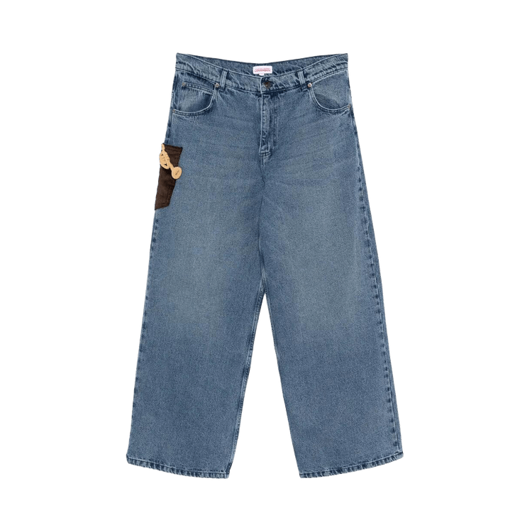 Charles Jeffrey Loverboy Crochet Trumpet Jean "Washed Denim"