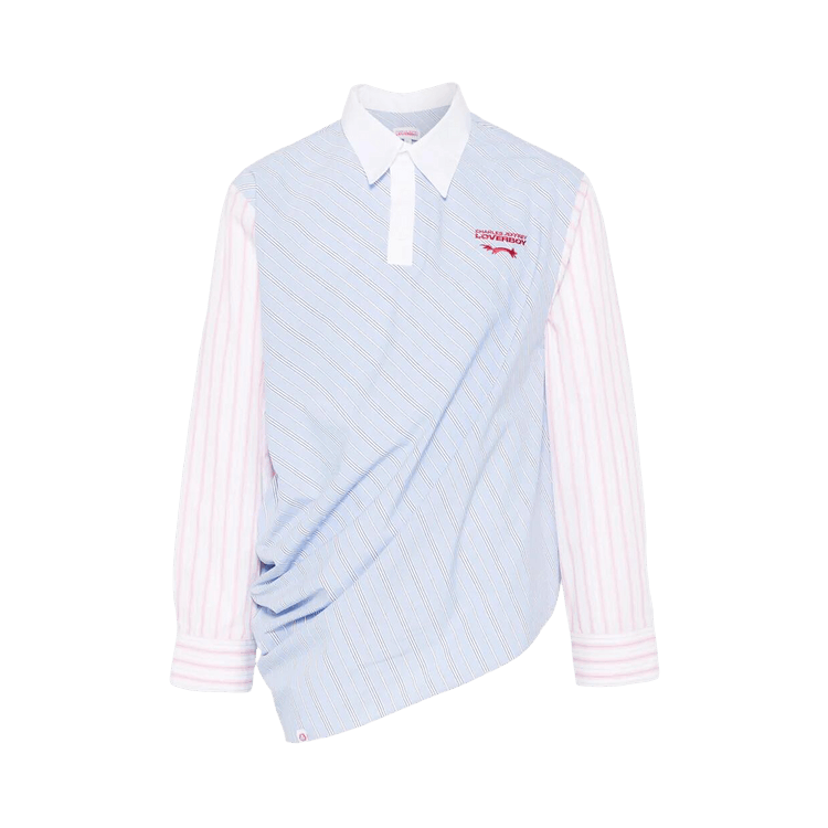 Charles Jeffrey Loverboy Topsy Turvy Shirt "Blue/Pink Stripe"