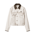 Miu Miu Denim Pelle "Bianco"