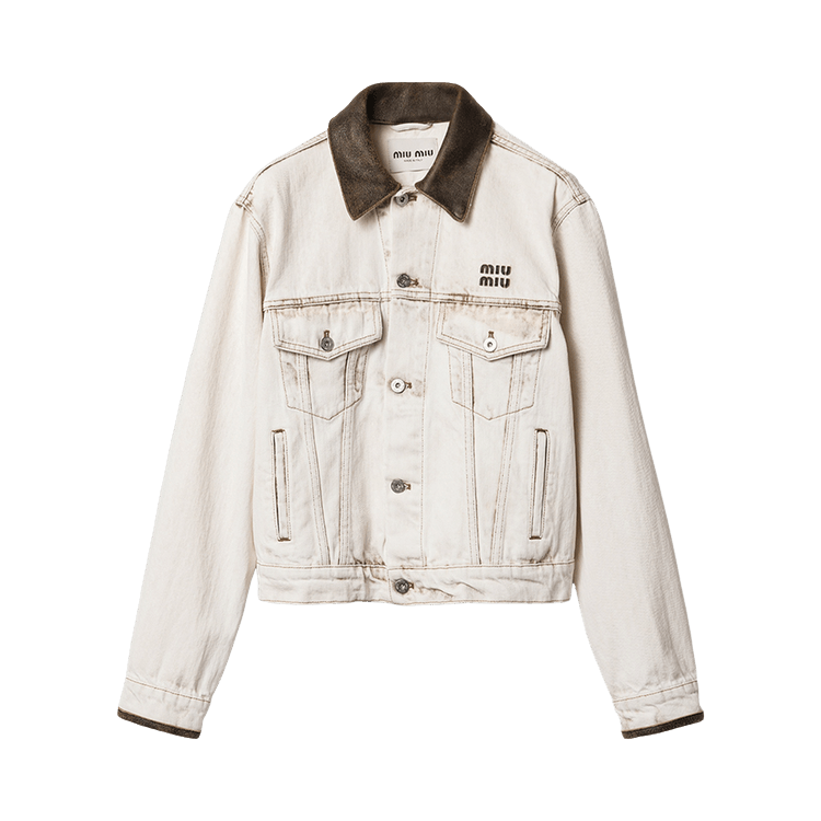 Miu Miu Denim Pelle "Bianco"