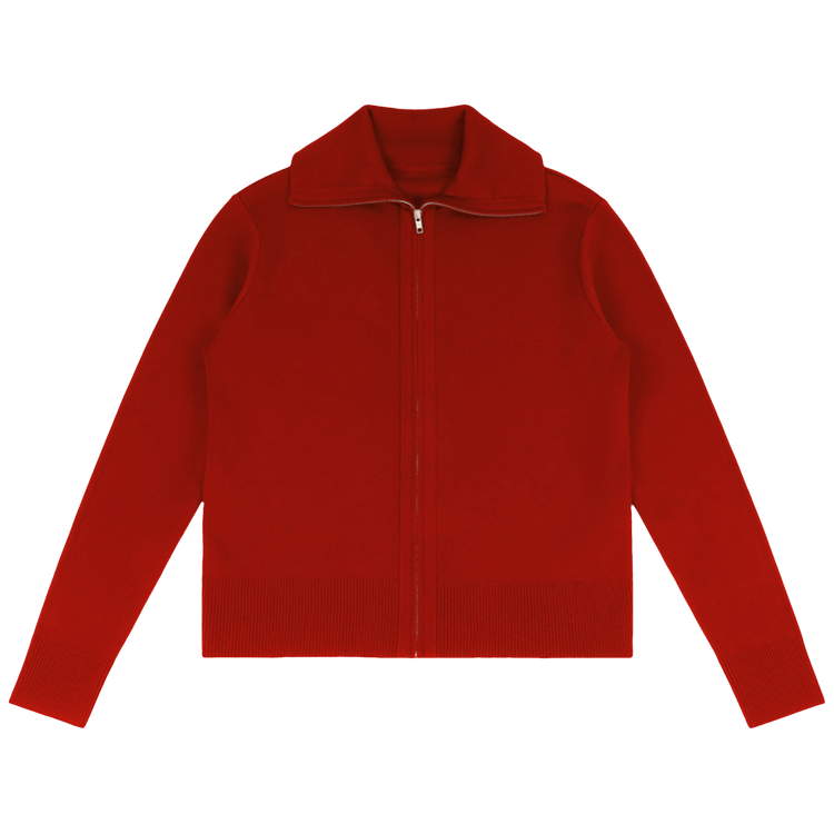 Entire Studios Knit Zip Up Jacket "Cherry"