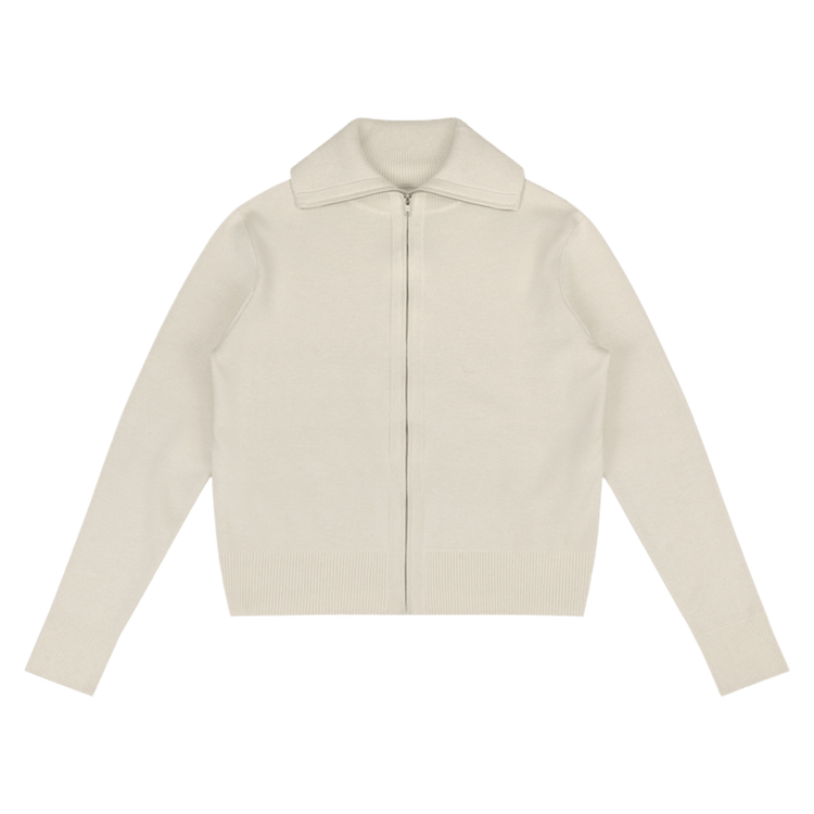 Entire Studios Knit Zip Up Jacket "Ivory"