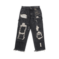 Paly Hollywood Busted Double Knee Jean "Black"