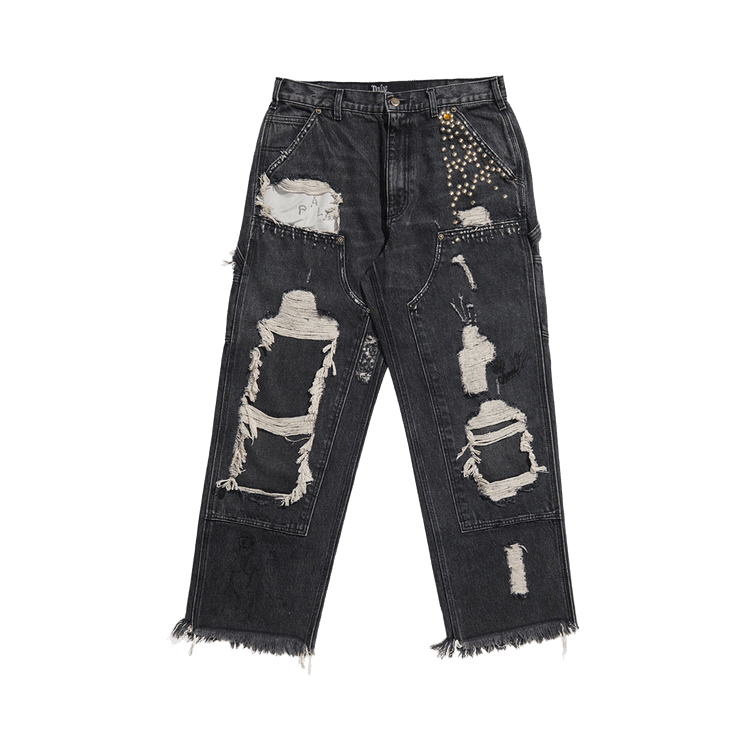 Paly Hollywood Busted Double Knee Jean "Black"