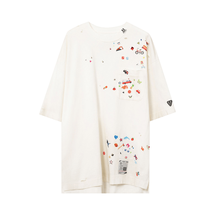 Maison Mihara Yasuhiro Sticker Tee "White"