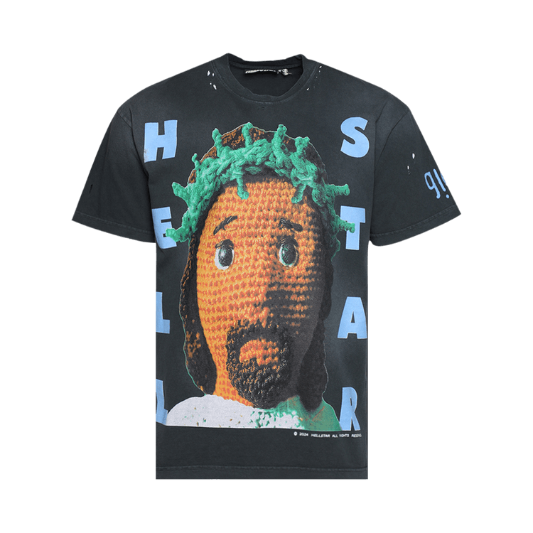 Hellstar Crochet Jesus T-Shirt "Black"