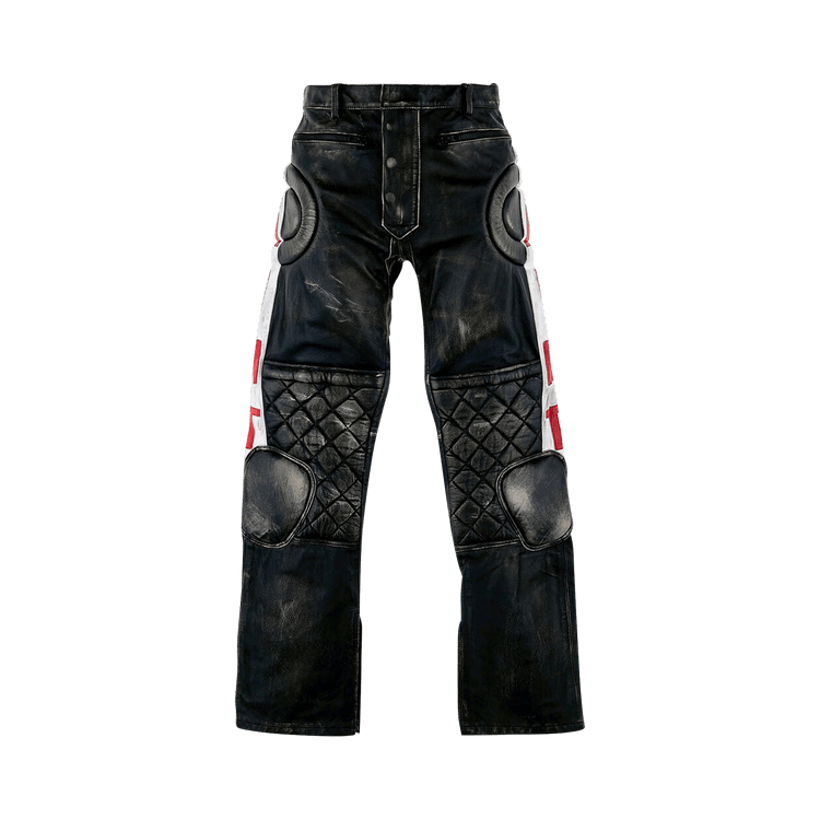 SAINT Mxxxxxx Leather Racer Pants "Black"