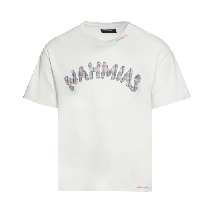 Nahmias Dusty Rainbow Applique Tee "Egg White"