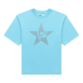 Sp5der Big 5 Star Rhinestone Tee "Light Blue"