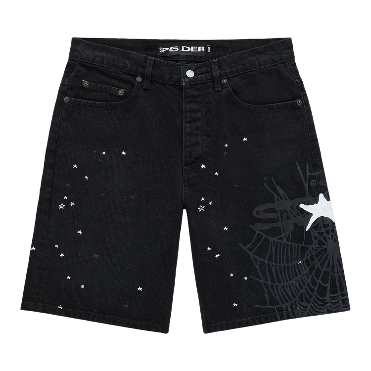 Sp5der Heavy Web Denim Short "Black"