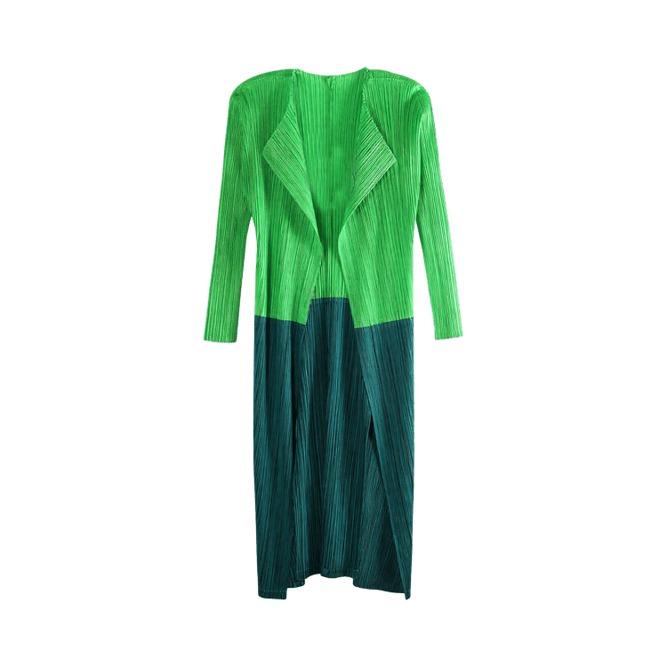 Pleats Please Issey Miyake Swing Cardigan "Green"