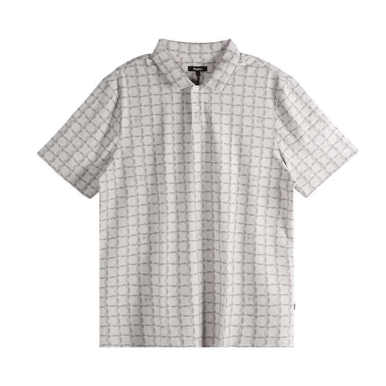 Malbon Evergreen Performance Pique Polo "Warm Grey"