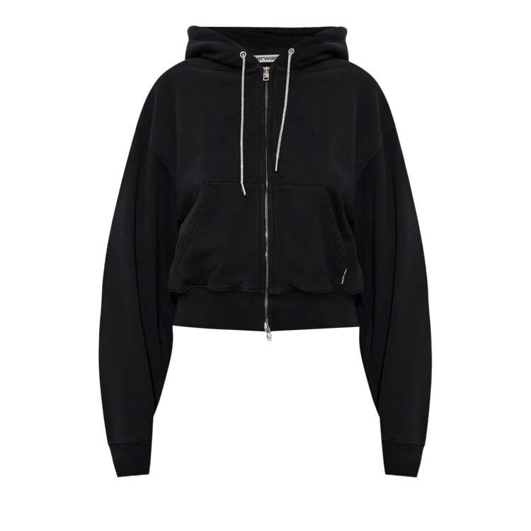 Alexander Wang Zip-Up Hoodie "Black"