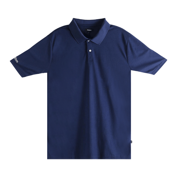 Malbon Evergreen Paneled Performance Pique Shirt "Navy/White"
