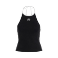 Marine Serre Moon Logo Bicolor Jersey Tank Top "Black/White"