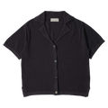 Margaret Howell Knitted Short-Sleeve Shirt "Black"