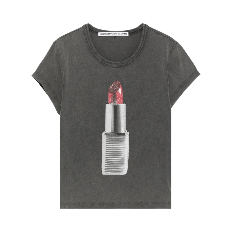 Alexander Wang Lipstick Graphic Tee "Black"
