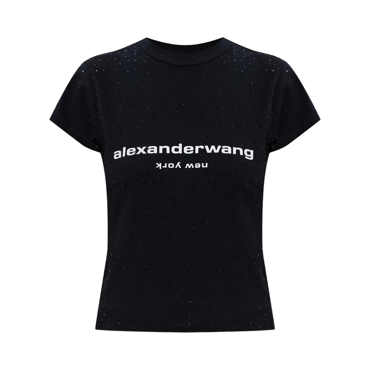 Alexander Wang Hotfix Logo Tee "Black"