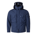 C.P. Company Flatt Nylon Mixed Goggle Overshirt "Midnight Navy"