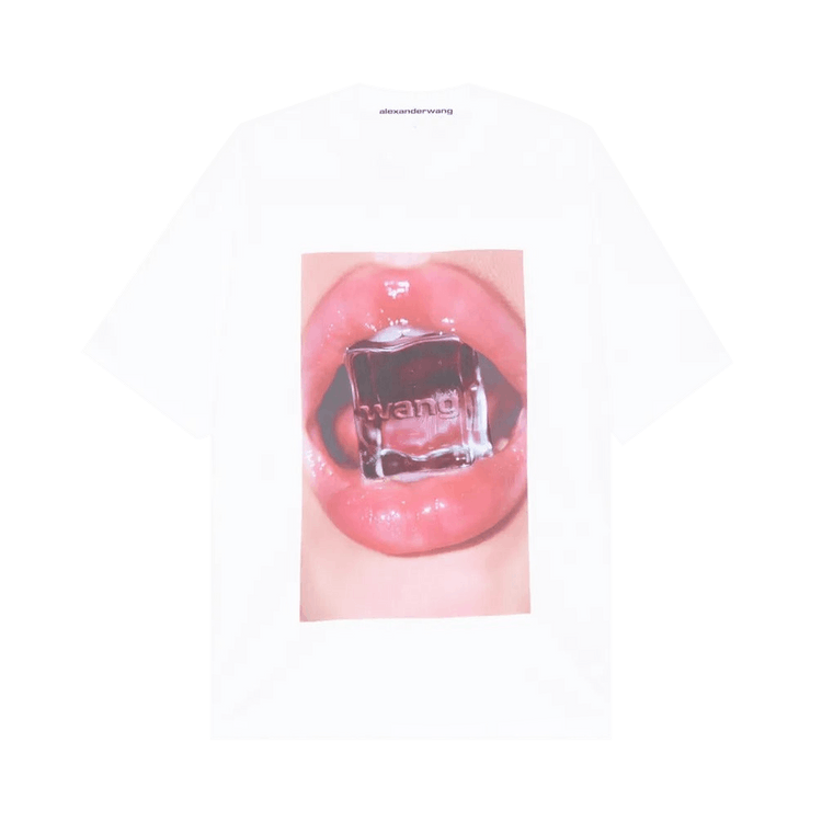 Alexander Wang Ice Cube Graphic Short-Sleeve Tee "Vintage White"