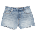 Alexander Wang Distressed Logo Back Pocket Bite Short "Authentic Light Indigo"