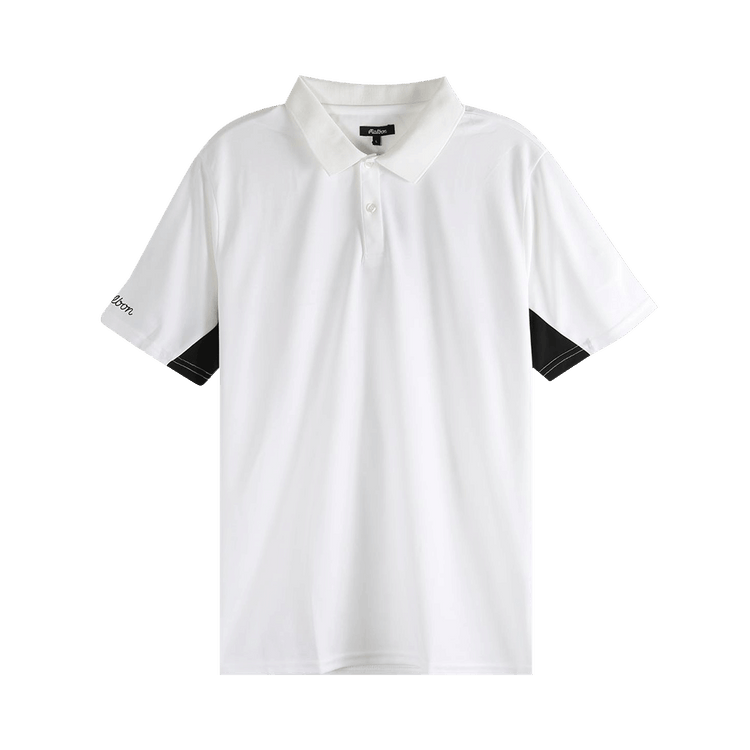 Malbon Evergreen Paneled Performance Pique Shirt "White/Black"