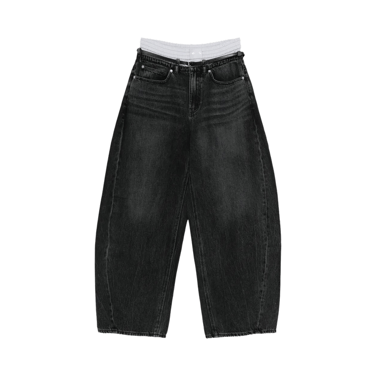 Alexander Wang Leather Belt/Boxer Prestyle Blow Up Jean "Grey Aged"