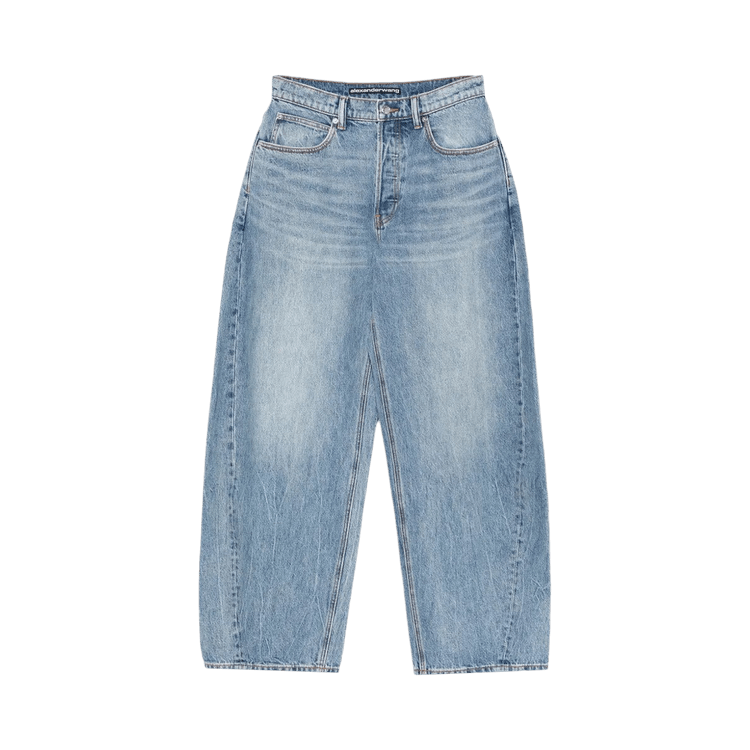 Alexander Wang Distressed Logo Back Pocket Blowup Jean "Authentic Light Indigo"