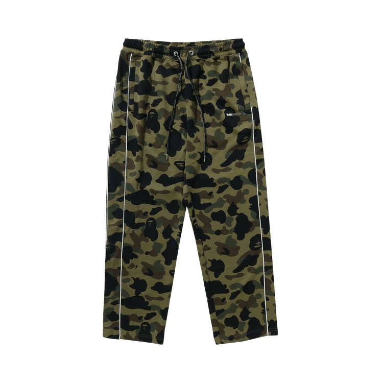 BAPE 1st Camo Logo Relaxed Fit Track Sweatpants "Green"