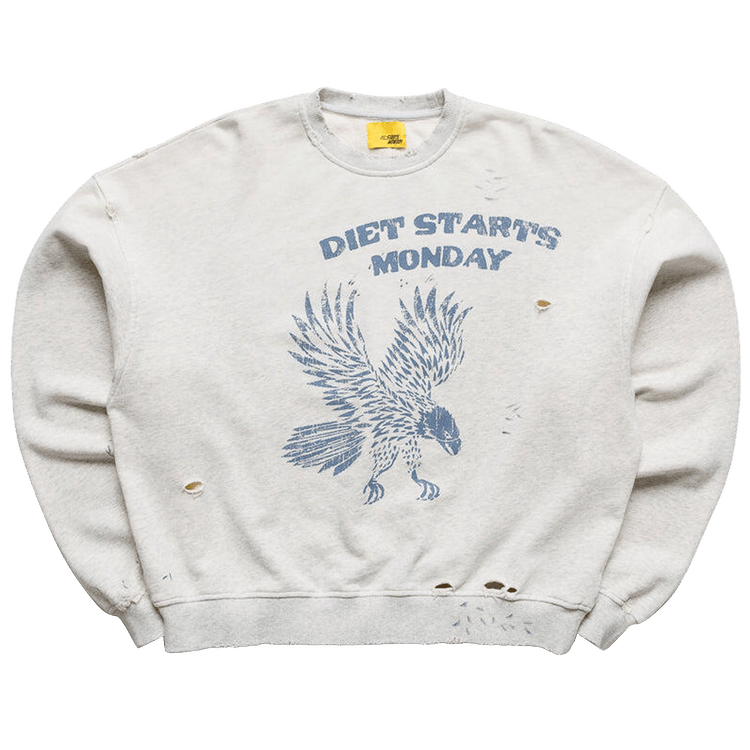 Diet Starts Monday Eagle Sweatshirt "Heather Grey/Blue"
