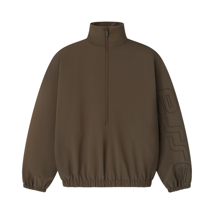 Fear of God Essentials Active Trace Half Zip Track Jacket "Brown"