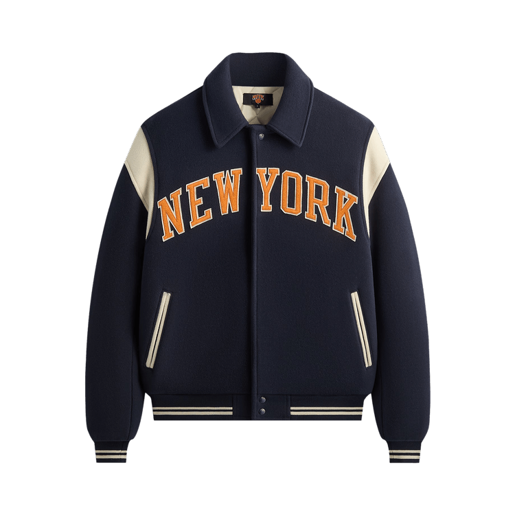 Kith For The New York Knicks Wool Varsity Jacket "Nocturnal"