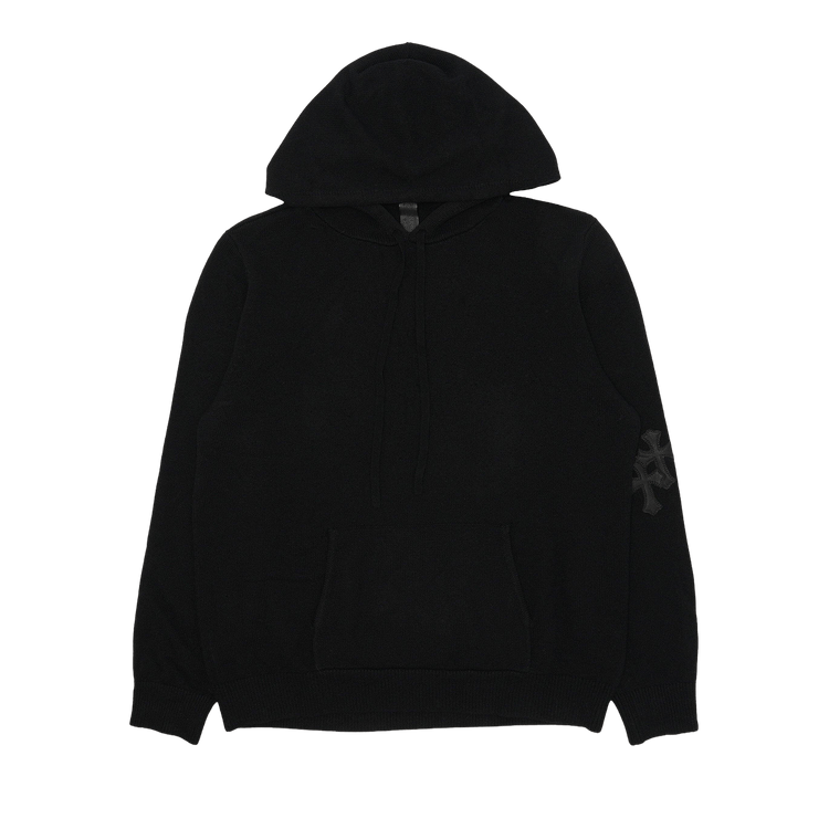 Chrome Hearts Waiting Room Cross Patch Cashmere Hoodie "Black"