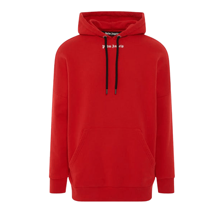 Palm Angels Logo Print Hoodie "Red/Black"