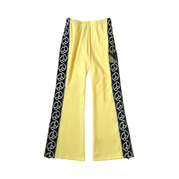 Kapital Smooth Jersey TH.D.D. Track Pants (Peace Sign) "Yellow"