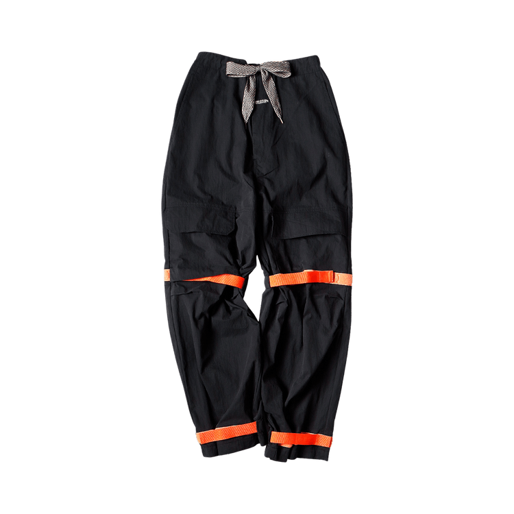Kapital Rip Stop Nouvelle Shuttle Pants "Black/Orange"