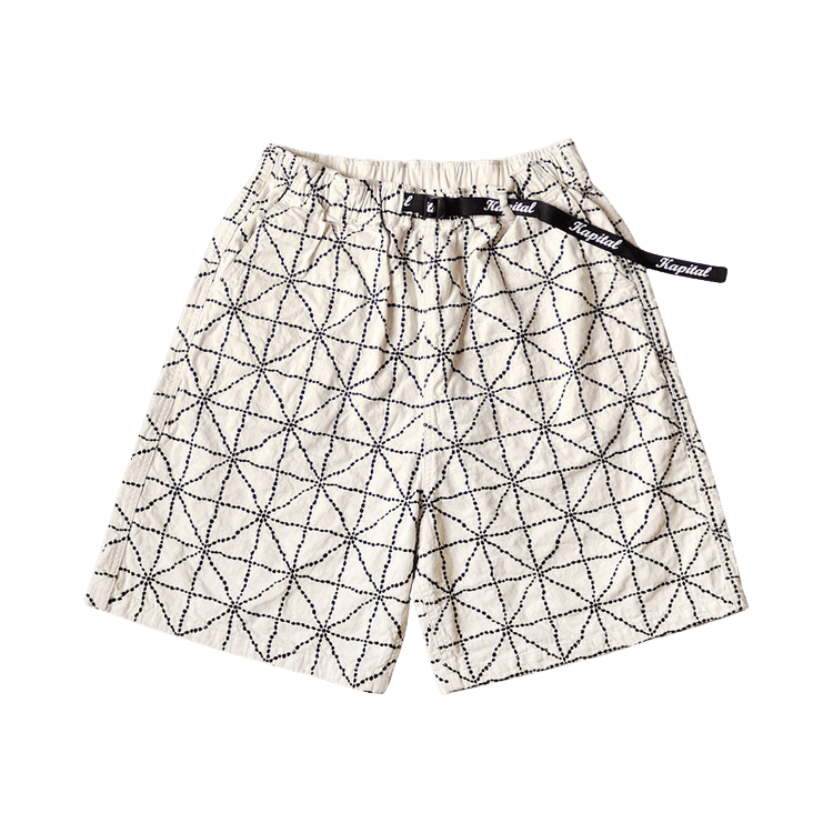 Kapital Color Denim Folk-Dojo Easy Shorts "Natural"