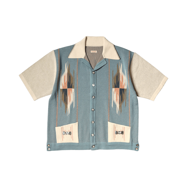 Kapital 12G Cotton Knit Chimayo Aloha Polo "Beige"
