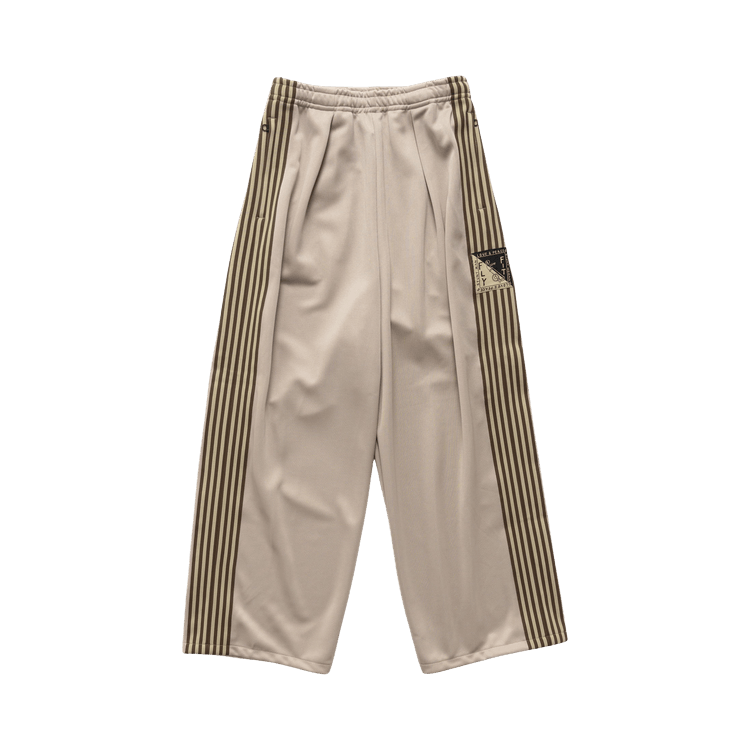 Kapital Smooth Jersey Stantman & Woman Baggy Track Pants (Banner Stripe) "Beige"