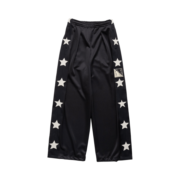 Kapital Smooth Jersey Stantman & Woman Baggy Track Pants (Stars) "Black"