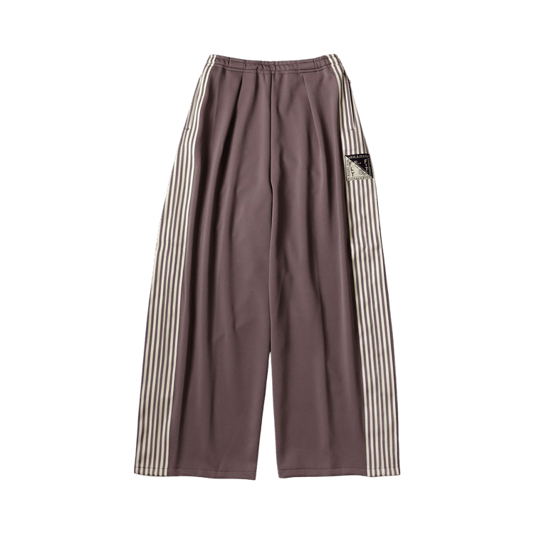 Kapital Smooth Jersey Stantman & Woman Baggy Track Pants (Banner Stripe) "Light Brown"